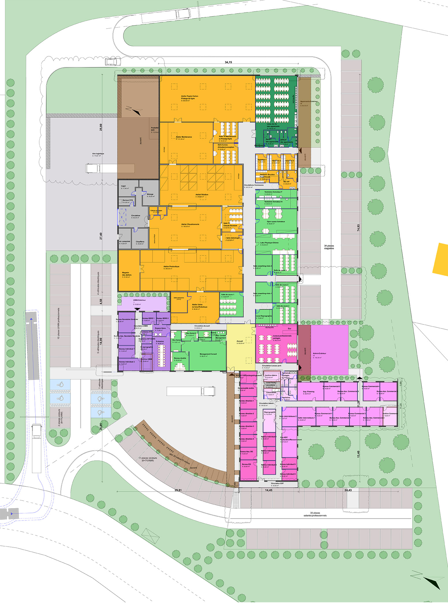 Études, conception, chiffrage (bâtiment 3000m²)